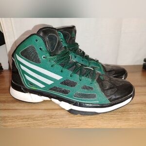 Adidas AdiZero Men's Basketball Shoes Sneakers SZ 9.5 Green Black White